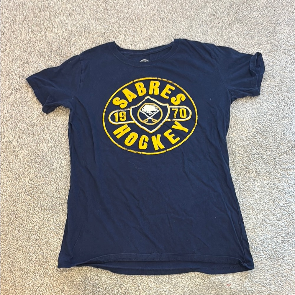NHL Sabres Blue and Yellow Short Sleeve Tee